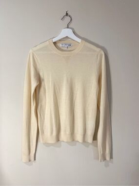 Ines de la Fressange x Uniqlo Cashmere Sweater Women's XS Butter Yellow Crewneck
